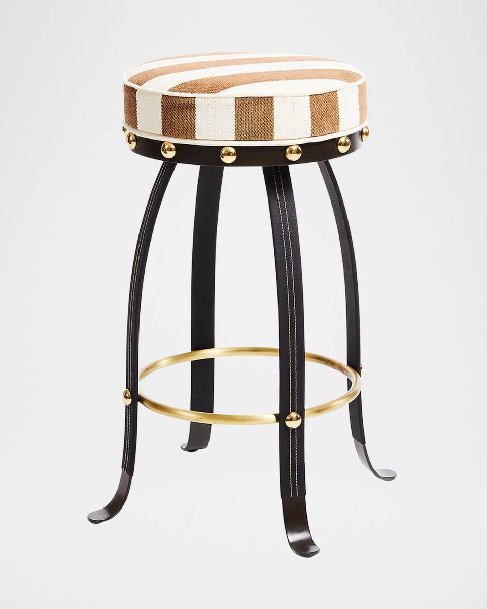 Flatiron Brown Stripe Bar Stool